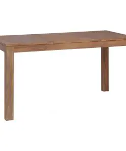 vidaXL Dining Table Solid Teak Wood with Natural Finish 140x70x76 cm