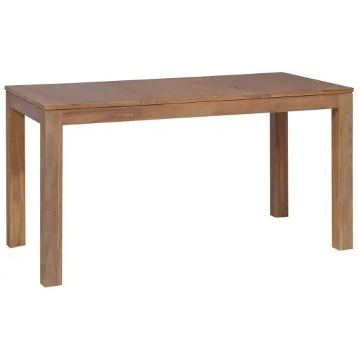 vidaXL Dining Table Solid Teak Wood with Natural Finish 140x70x76 cm