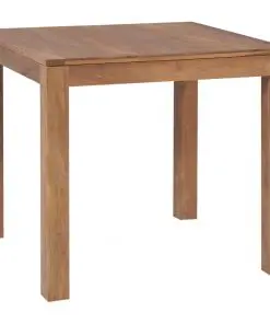 vidaXL Dining Table Solid Teak Wood with Natural Finish 82x80x76 cm