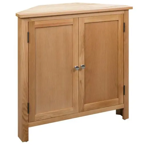 vidaXL Corner Cabinet 80×33.5×78 cm Solid Oak Wood