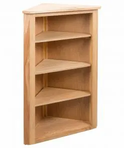 vidaXL Corner Shelf 59x36x100 cm Solid Oak Wood