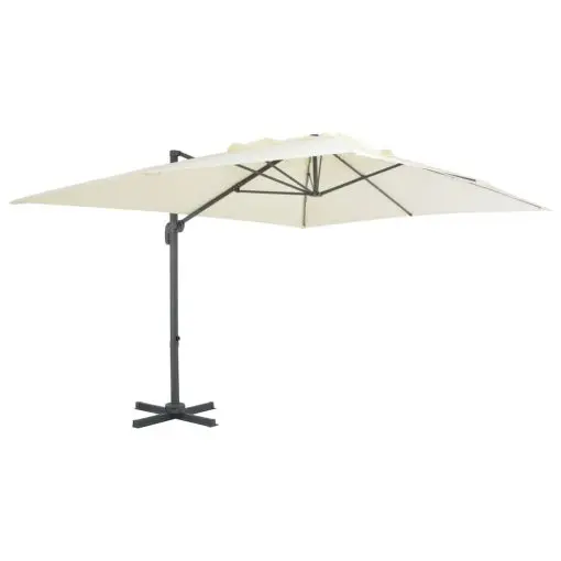 vidaXL Cantilever Umbrella with Aluminium Pole 400×300 cm Sand