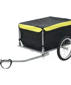 vidaXL Bike Cargo Trailer Black and Yellow 65 kg