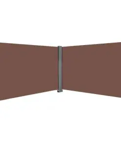 vidaXL Retractable Side Awning 200×600 cm Brown