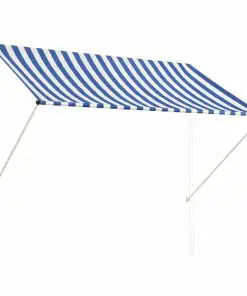 vidaXL Retractable Awning 200×150 cm Blue and White
