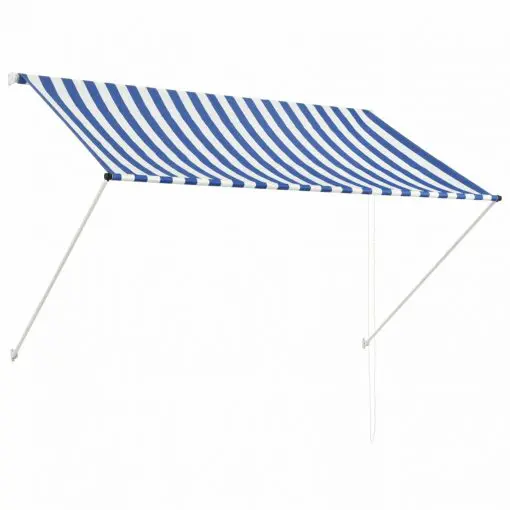 vidaXL Retractable Awning 200×150 cm Blue and White