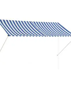 vidaXL Retractable Awning 250×150 cm Blue and White