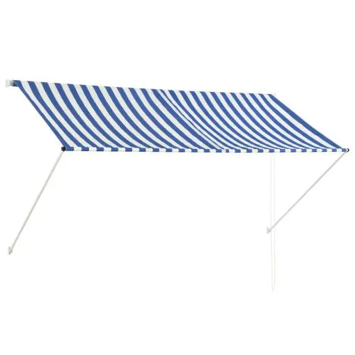 vidaXL Retractable Awning 250×150 cm Blue and White