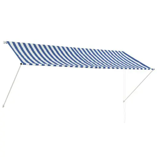 vidaXL Retractable Awning 300×150 cm Blue and White