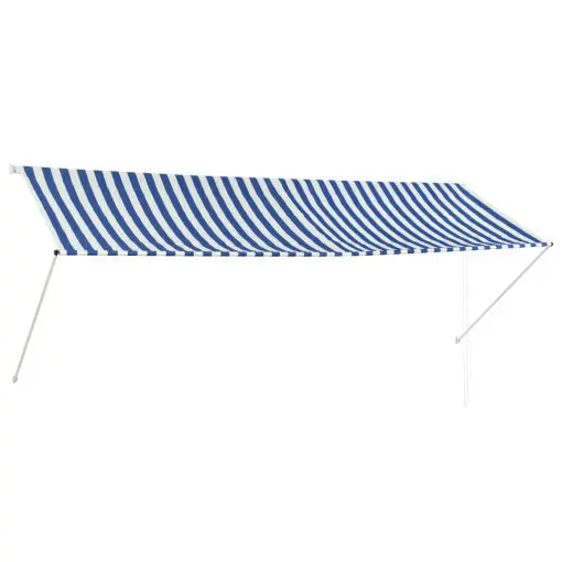 vidaXL Retractable Awning 350×150 cm Blue and White