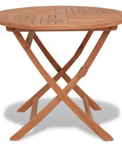 vidaXL Folding Garden Table 85×76 cm Solid Teak Wood
