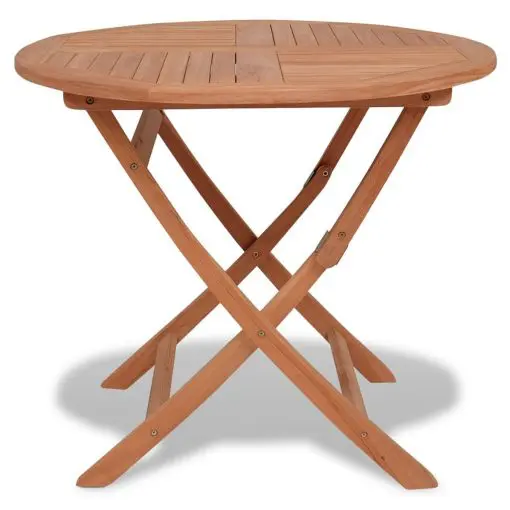 vidaXL Folding Garden Table 85×76 cm Solid Teak Wood