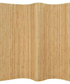 vidaXL Room Divider Bamboo 250×195 cm Natural