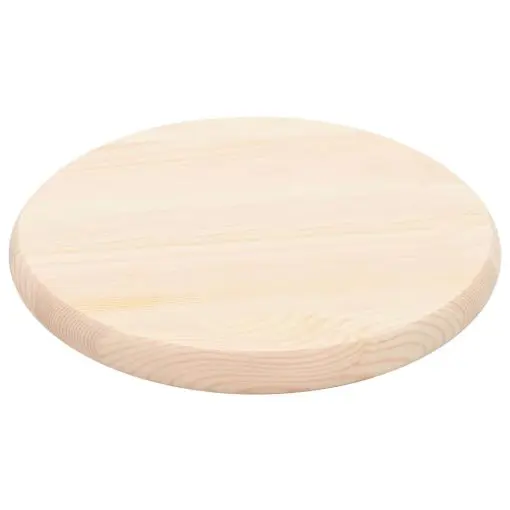 vidaXL Table Top Natural Pinewood Round 25 mm 30 cm