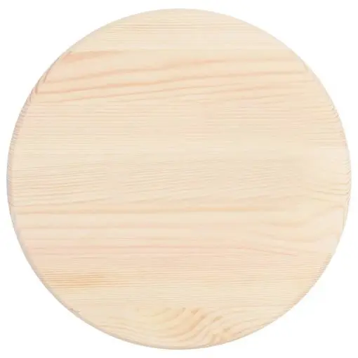vidaXL Table Top Natural Pinewood Round 25 mm 40 cm