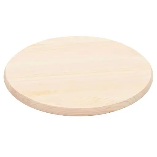 vidaXL Table Top Natural Pinewood Round 25 mm 50 cm