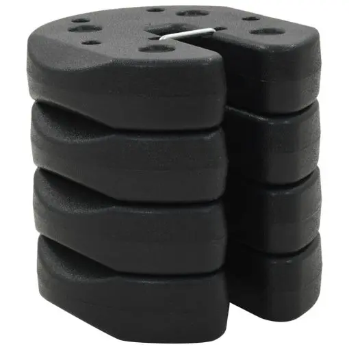 vidaXL Gazebo Weight Plates 4 pcs Black 220×30 mm Concrete