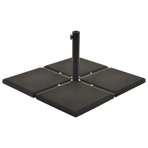 vidaXL Umbrella Weight Plate Black Concrete Square 12 kg