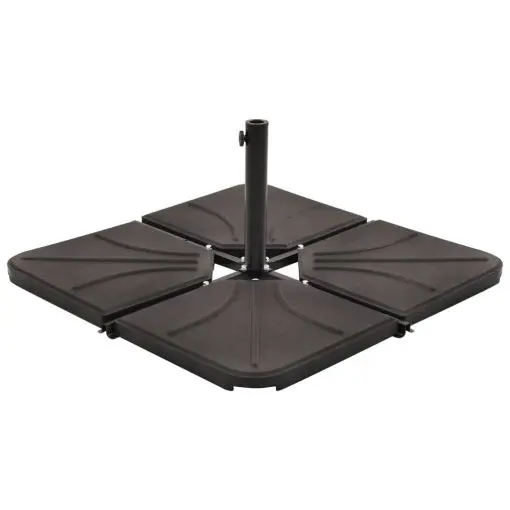 vidaXL Umbrella Weight Plate Black Concrete Square 18 kg