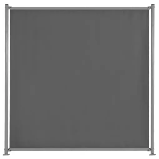 vidaXL Fence Panel with 2 Posts Fabric 180×180 cm Anthracite