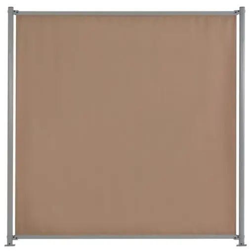 vidaXL Fence Panel with 2 Posts Fabric 180×180 cm Taupe