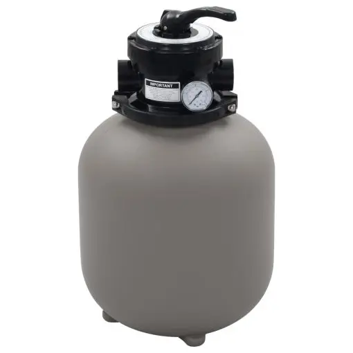 vidaXL Pool Sand Filter with 4 Position Valve Grey 350 mm
