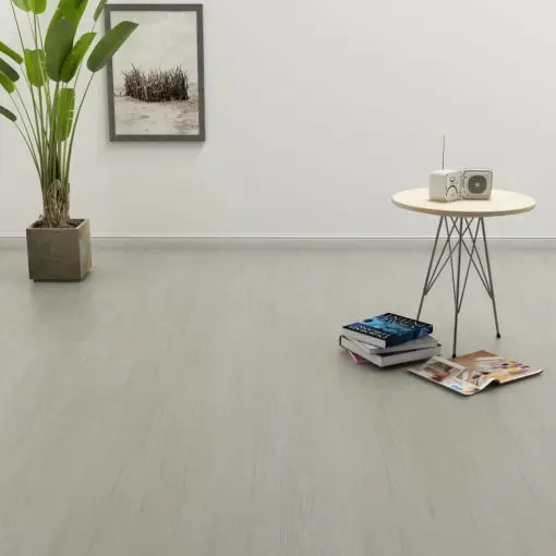 vidaXL Self-adhesive Flooring Planks 4.46 m² 3 mm PVC Light Grey