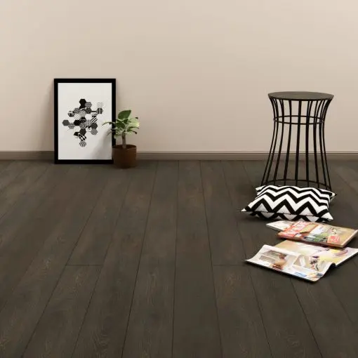 vidaXL Click Floor 3.51 m² 4 mm PVC Dark Brown
