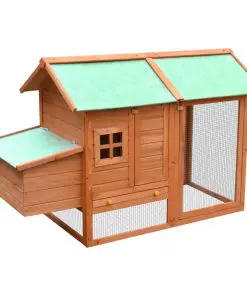 vidaXL Chicken Cage Solid Pine & Fir Wood 170x81x110 cm