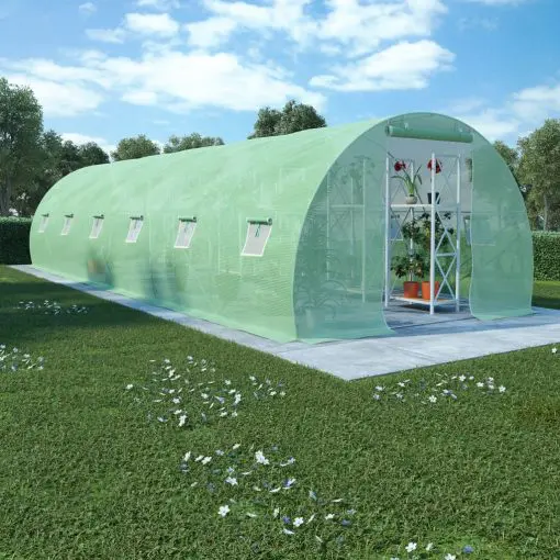 vidaXL Greenhouse with Steel Foundation 27m² 900x300x200 cm