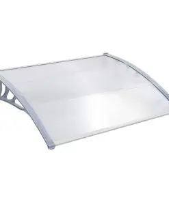 vidaXL Door Canopy Grey 120×100 cm PC