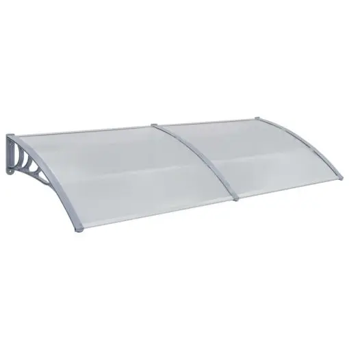 vidaXL Door Canopy Grey 200×100 cm PC