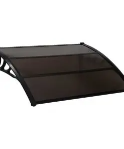 vidaXL Door Canopy Black 120×100 cm PC