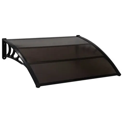 vidaXL Door Canopy Black 120×100 cm PC