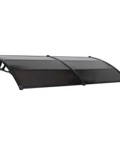 vidaXL Door Canopy Black 240×100 cm PC