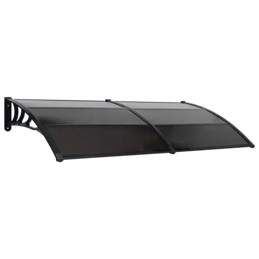 vidaXL Door Canopy Black 240×100 cm PC