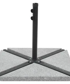 vidaXL Umbrella Stand with Weight Plates Grey and Black