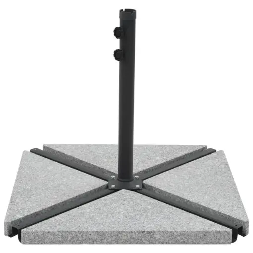vidaXL Umbrella Stand with Weight Plates Grey and Black