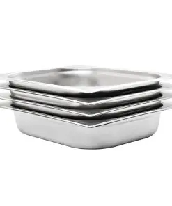 vidaXL Gastronorm Containers 4 pcs GN 1/2 65 mm Stainless Steel