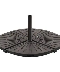 vidaXL Umbrella Stand with Weight Plates Black
