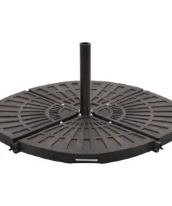 vidaXL Umbrella Stand with Weight Plates Black