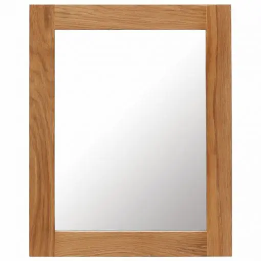 vidaXL Mirror 40×50 cm Solid Oak Wood