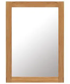 vidaXL Mirror 50×70 cm Solid Oak Wood