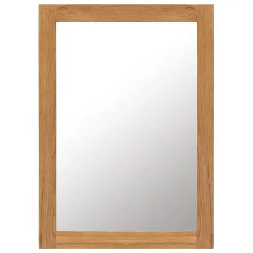 vidaXL Mirror 50×70 cm Solid Oak Wood