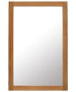 vidaXL Mirror 60×90 cm Solid Oak Wood