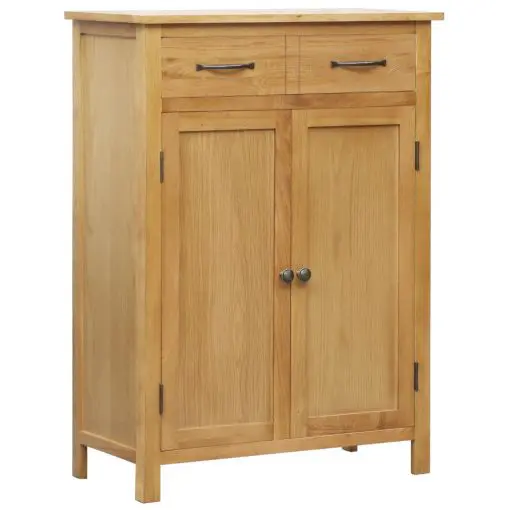 vidaXL Shoe Cabinet 76x37x105 cm Solid Oak Wood