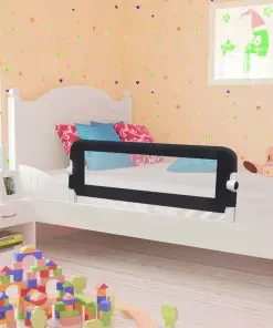 vidaXL Toddler Safety Bed Rail Grey 102×42 cm Polyester
