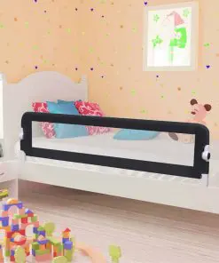vidaXL Toddler Safety Bed Rail Grey 150×42 cm Polyester