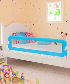vidaXL Toddler Safety Bed Rail Blue 120×42 cm Polyester