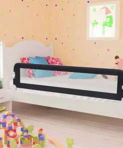 vidaXL Toddler Safety Bed Rail Grey 180×42 cm Polyester